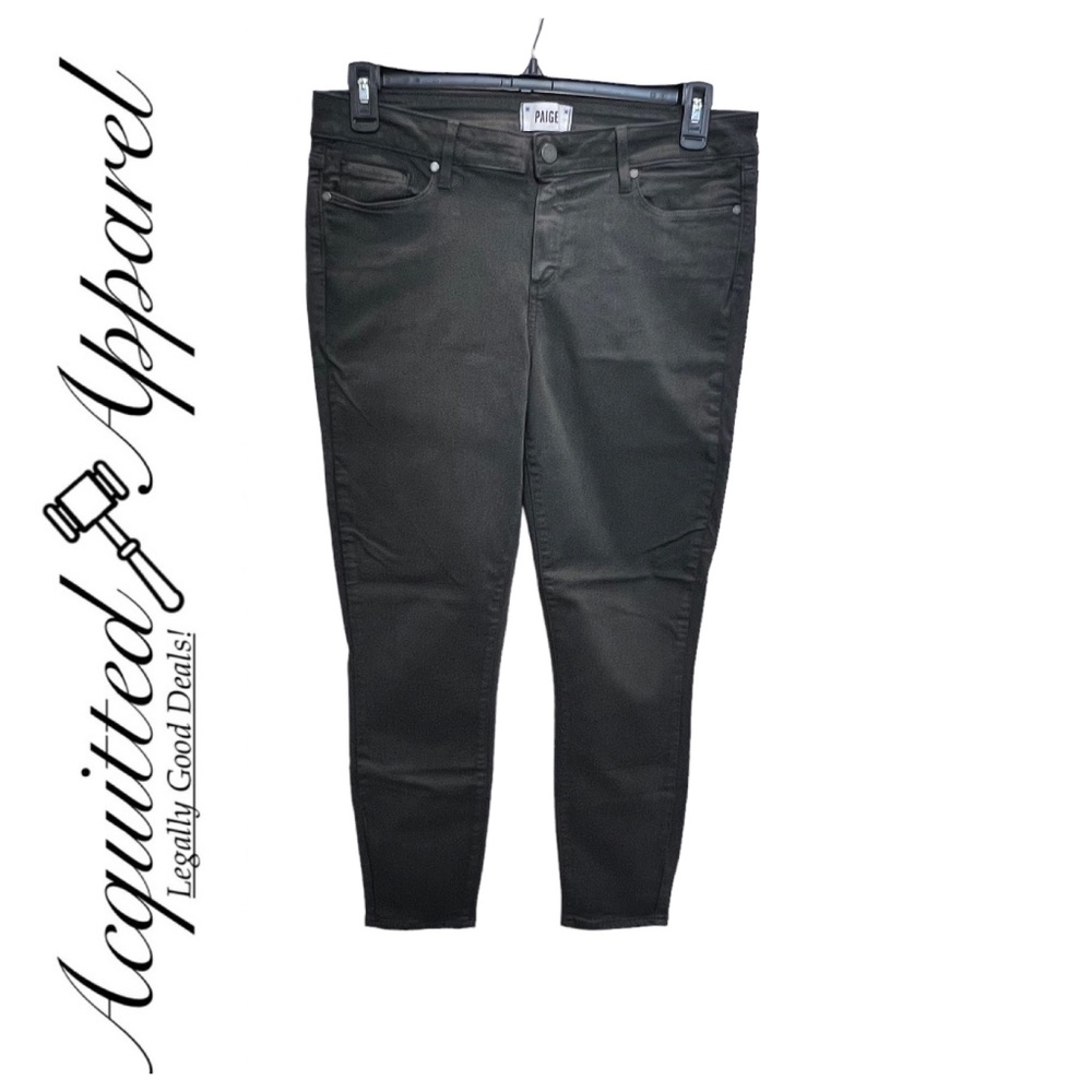 Paige Verdugo Ankle Dark Moss Skinny Jeans NWOT